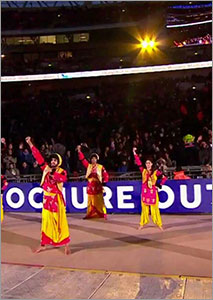 VP Bhangra performing at Wembley Stadium